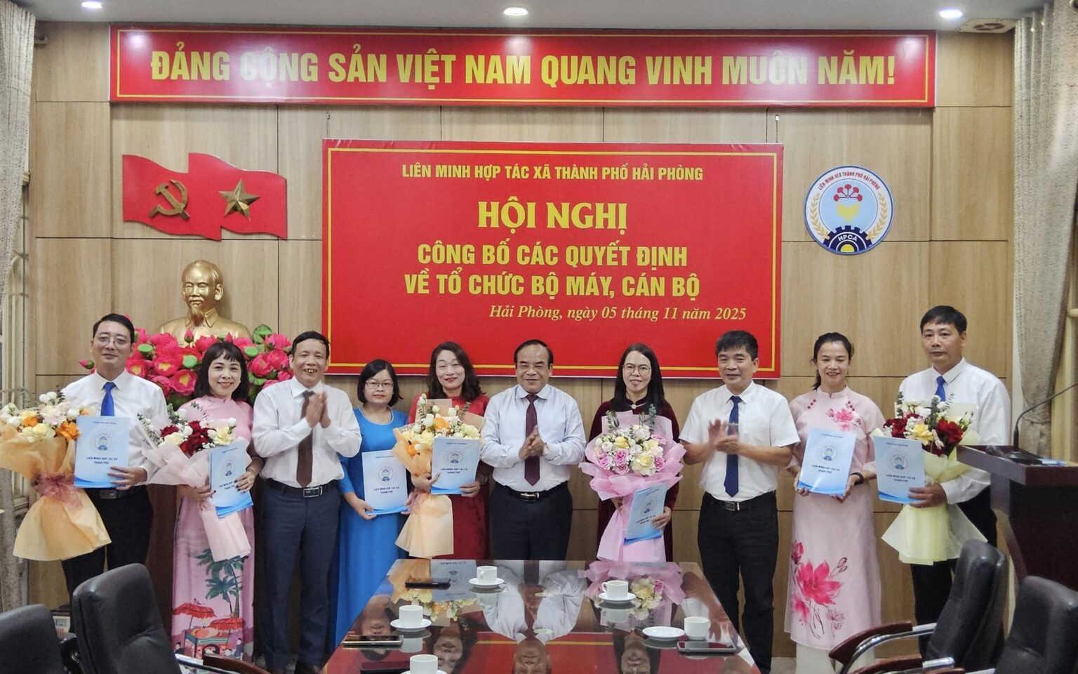 Liên minh HTX thành phố Hải Phòng tổ chức Hội nghị công bố các quyết định về tổ chức bộ máy và công tác cán bộ