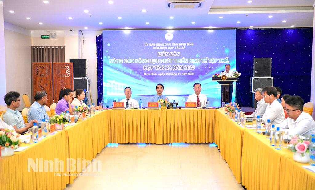 Ninh Bình: Diễn đàn Nâng cao năng lực phát triển kinh tế tập thể, hợp tác xã năm 2025