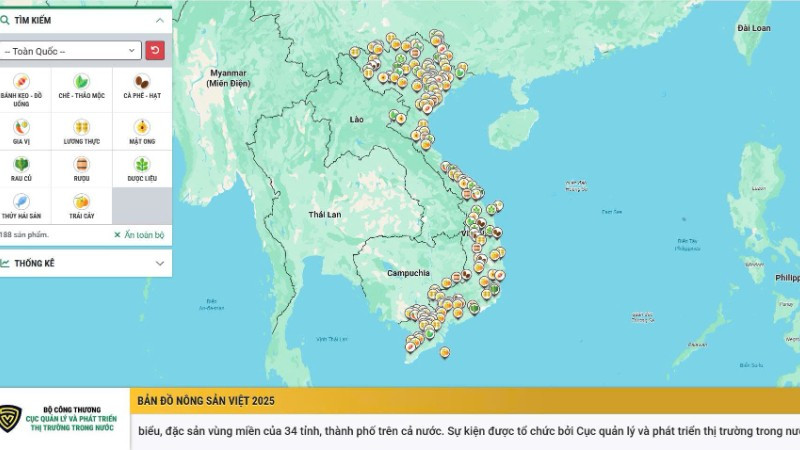 Sắp ra mắt "Bản đồ nông sản Việt"