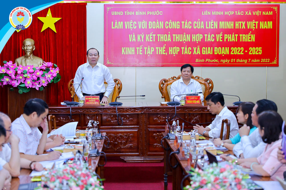 Liên minh Hợp tác xã Việt Nam hỗ trợ Bình Phước xây dựng mô hình HTX kiểu mẫu